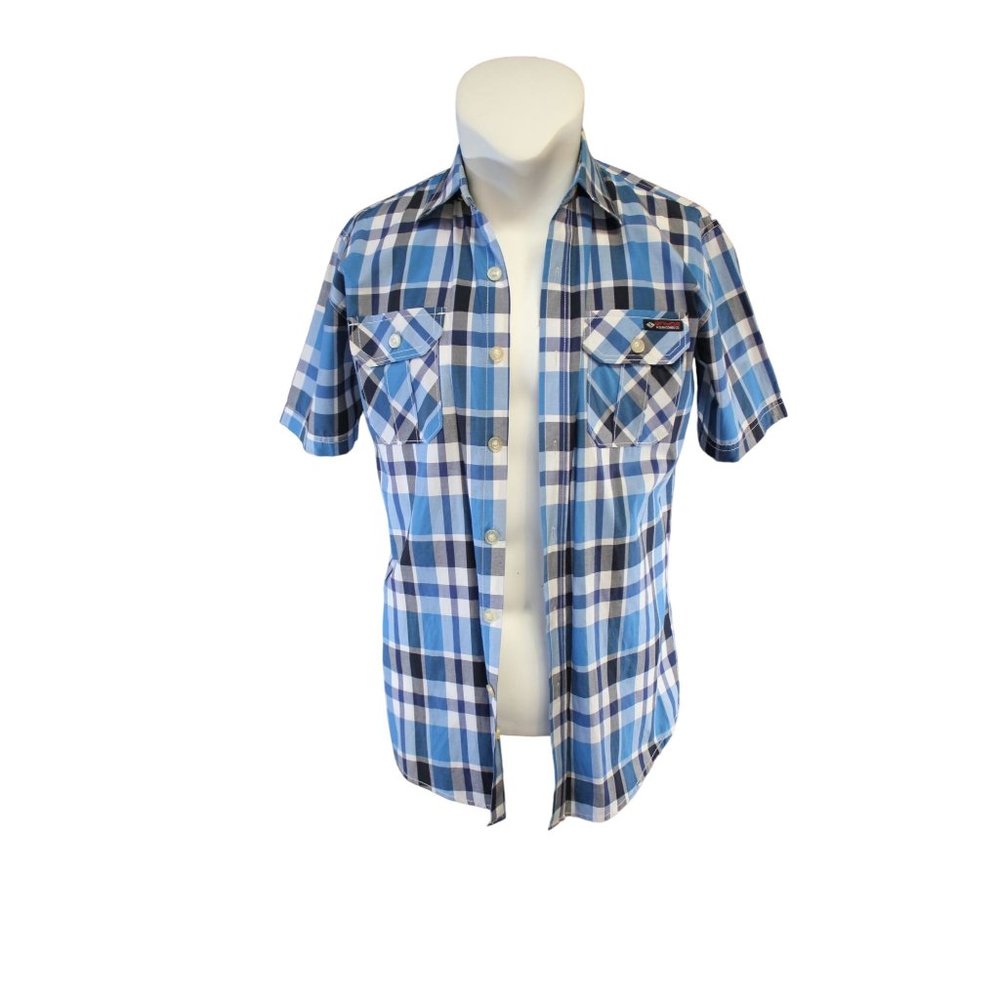 Enyce/Polo short sleeved/(Size M)/ Blue, Navy, White stripes